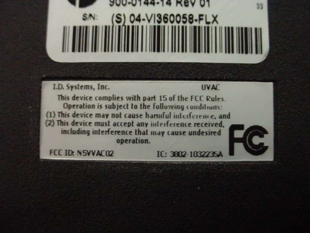 Vehicle Asset Communicator - FCC ID N5VVAC02 - I.D. Systems Inc. (1)