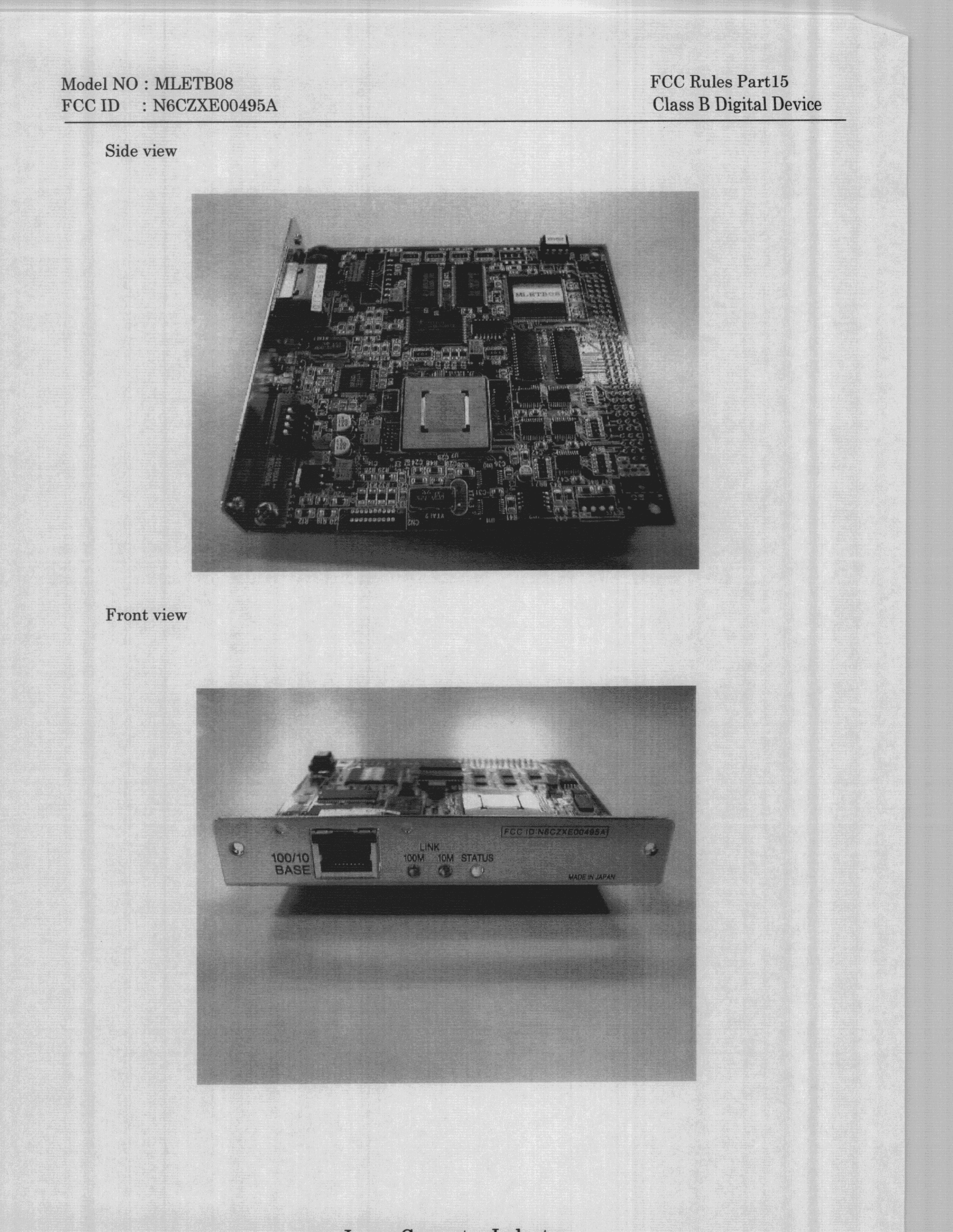 JBP - Part 15 Class B Computing Device Peripheral - FCC ID N6CZXE00495A - Silex Technology, Inc. (2)
