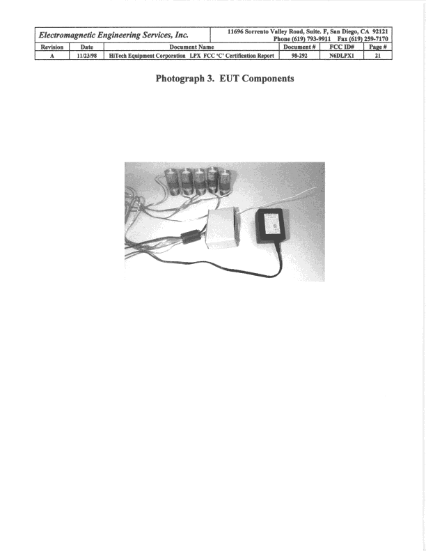 Utility Consumption Transmitter - FCC ID N6DLPX1 - HiTech Equipment Corporation (2)