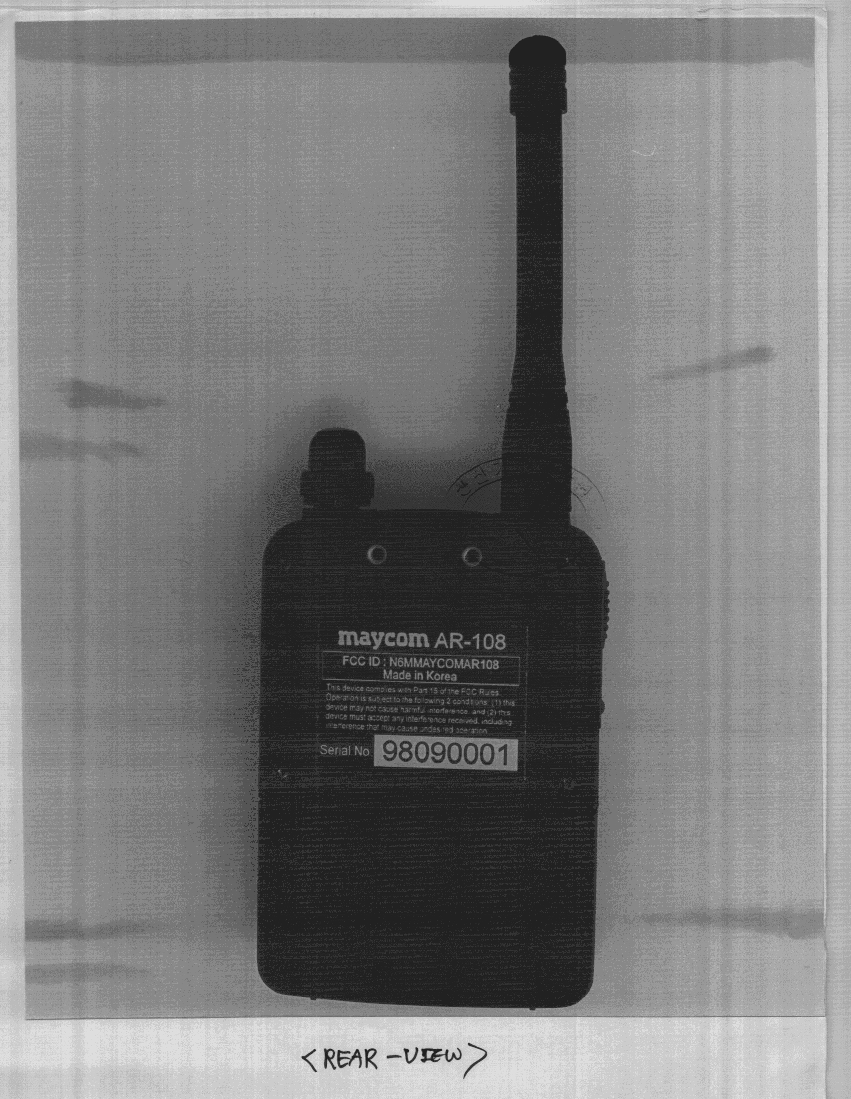 Handheld portable - FCC ID N6MMAYCOMAR108 - Maycom Co Ltd (1)
