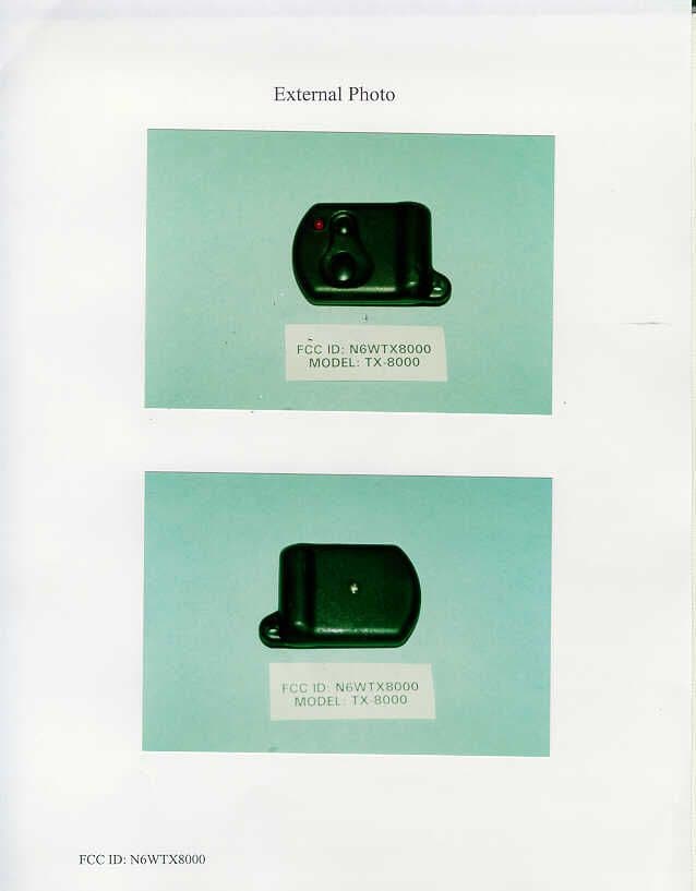 RF-TRANSMITTER - FCC ID N6WTX8000 - Brightly Electronic Mfg. Co.