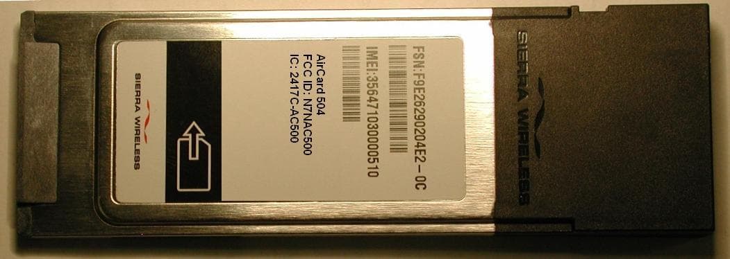 ExpressCard Wireless Modem - FCC ID N7NAC500 - Sierra Wireless, ULC