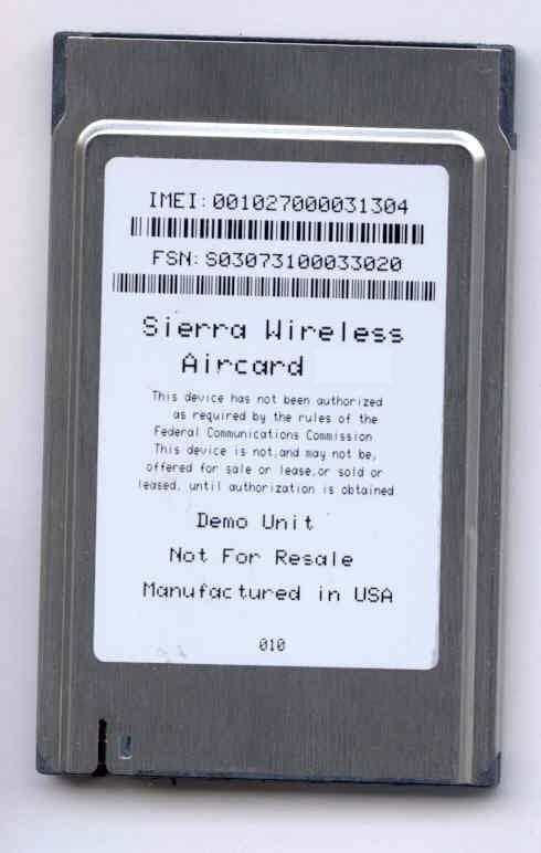 Multi-Mode & Multi-Band Wireless Network Card - FCC ID N7NAC850 - Sierra Wireless, ULC