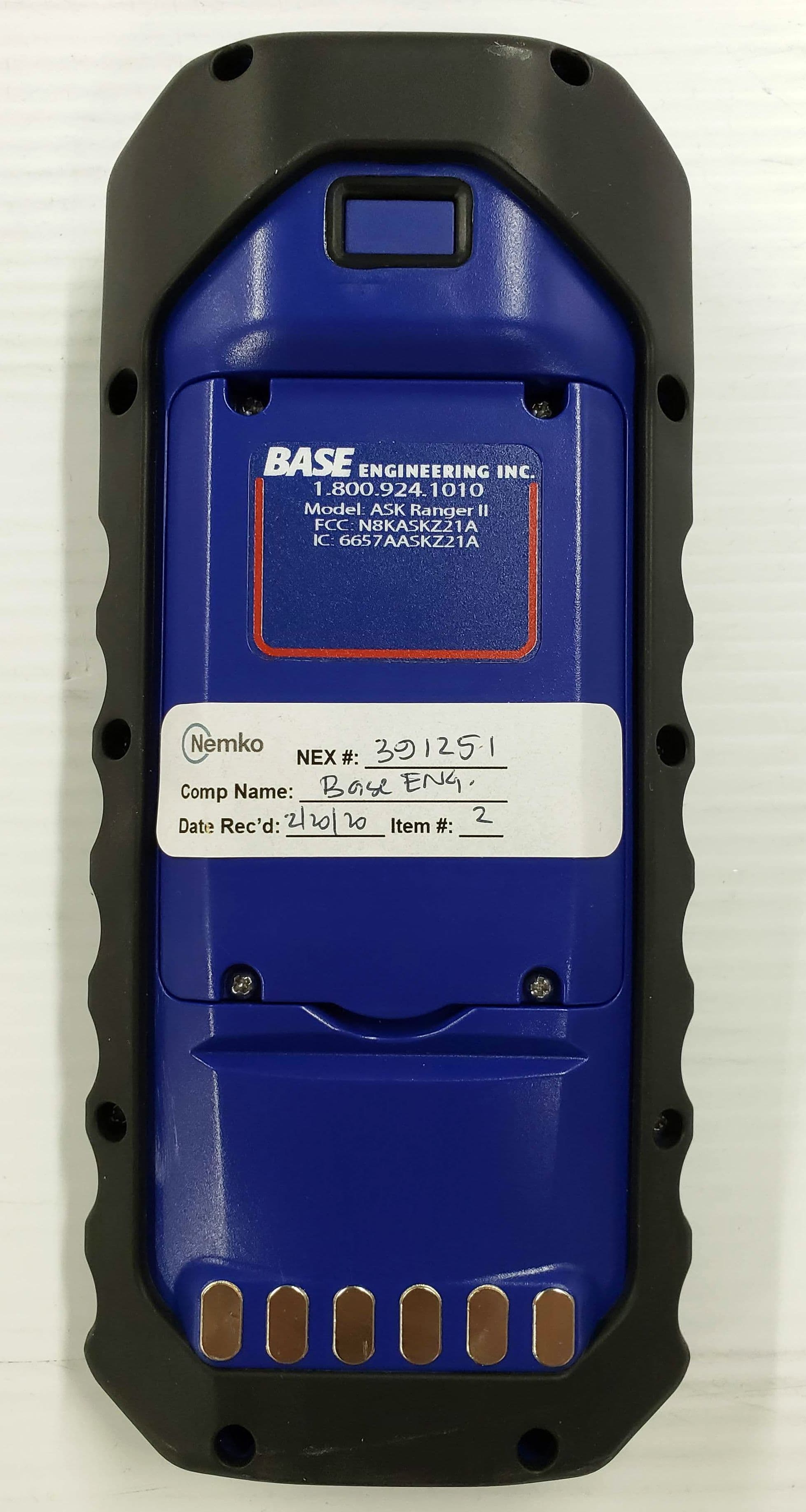 HANDHELD DEVICE - FCC ID N8KASKZ21A - Base Engineering Inc.