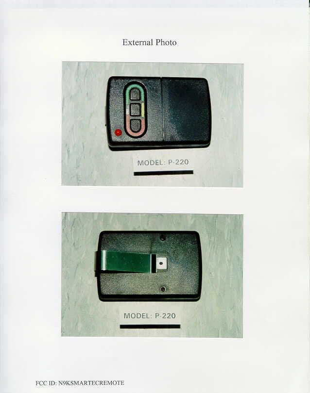 GATE DOOR OPENER - FCC ID N9KSMARTECREMOTE - Smart Technologies & Investment Ltd