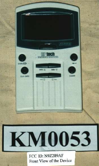 IN/OUT THERMOMETER WITH RF REMOTE THERMO-SENSOR RE - FCC ID N9Z289AF - Ewig Industries Macao Commercial Offshore Limited