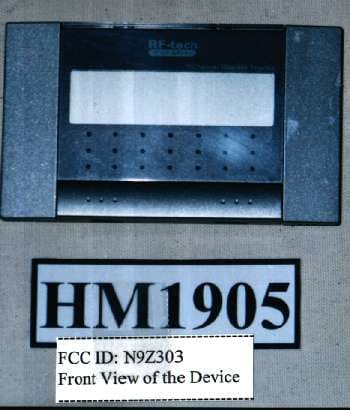 CRR - Superregenerative Receiver - FCC ID N9Z303 - Ewig Industries Macao Commercial Offshore Limited