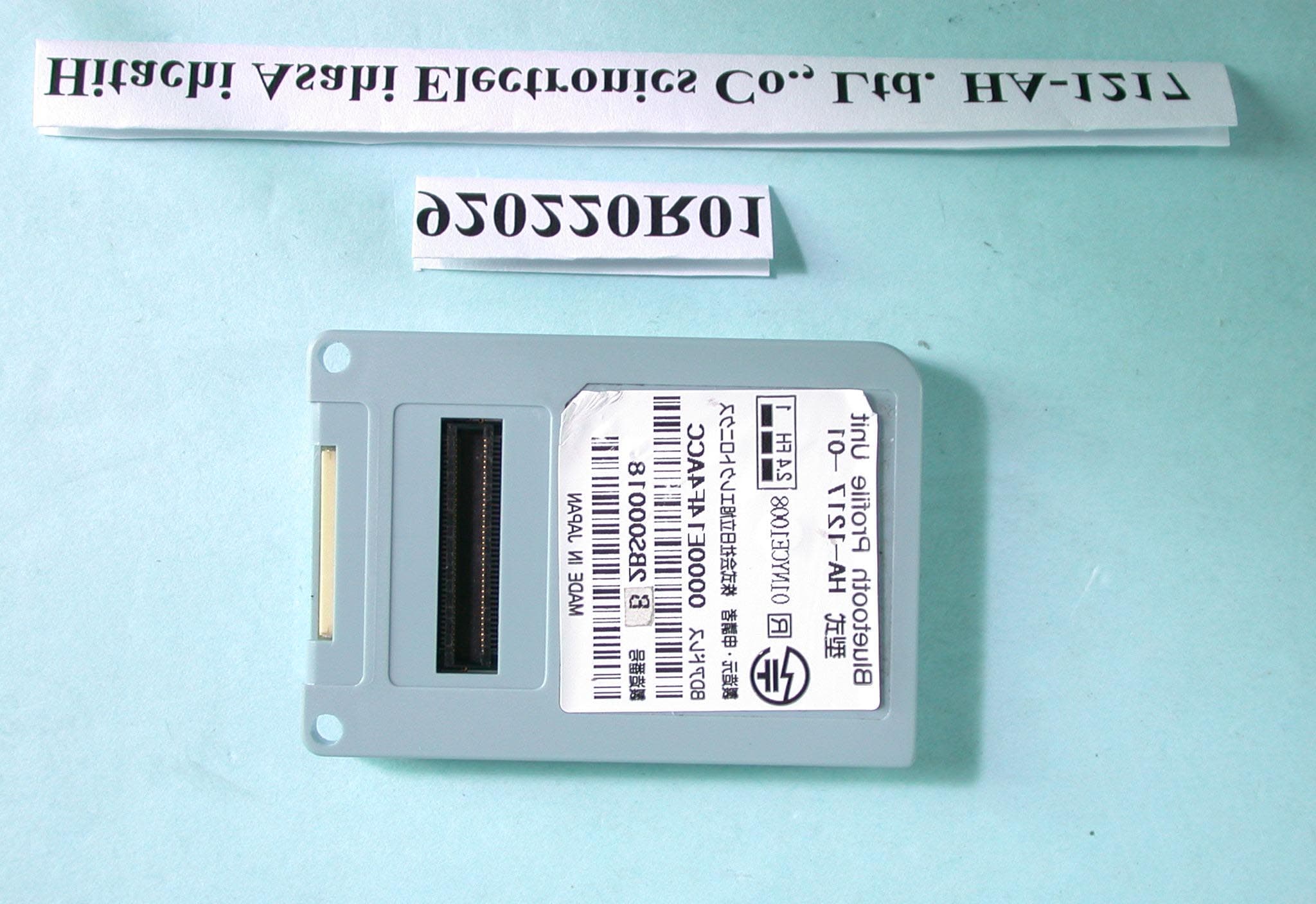 Bluetooth Profile Unit - FCC ID NAB-AE-HA-1217 - Hitachi Ltd, Mechatronics Systems Division
