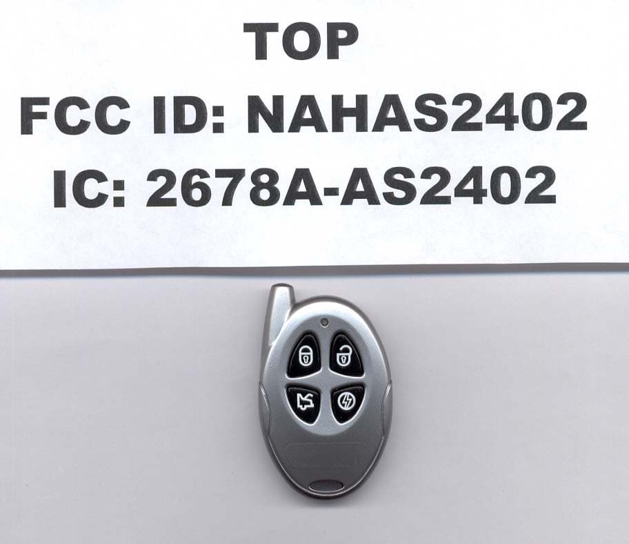 4 BUTTON OOK REMOTE - FCC ID NAHAS2402 - Autostart (2)