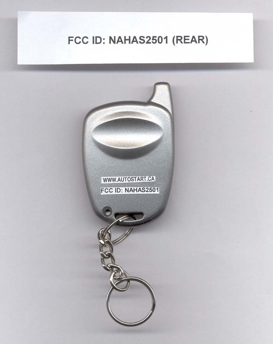 REMOTE CONTROL TRANSMITTER - FCC ID NAHAS2501 - Autostart