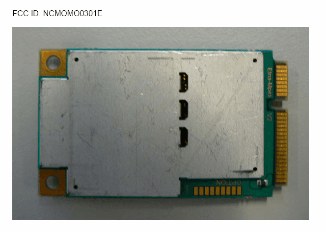 GSM/GPRS/UMTS/HSDPA QUAD BAND PCI MINI EXPRESS CAR - FCC ID NCMOMO0301E - Option (Crescent NV)