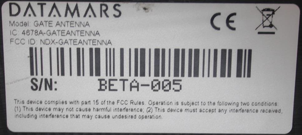 Stationary RFID Reader - FCC ID NDX-WALKBY - Datamars SA (2)