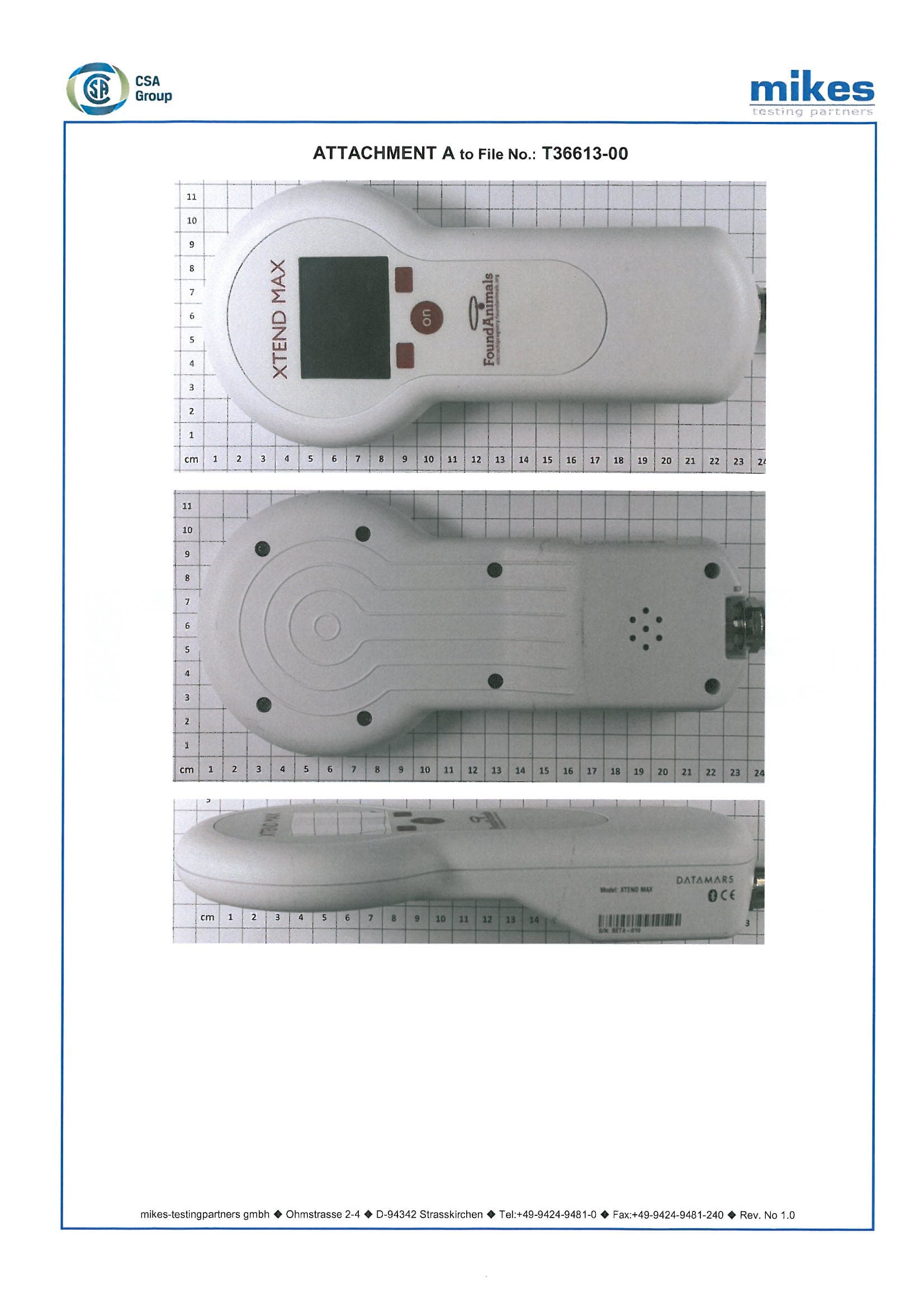 RFID Handheld Reader for Animal Identification - FCC ID NDX-XTENDMAX - Datamars SA (2)