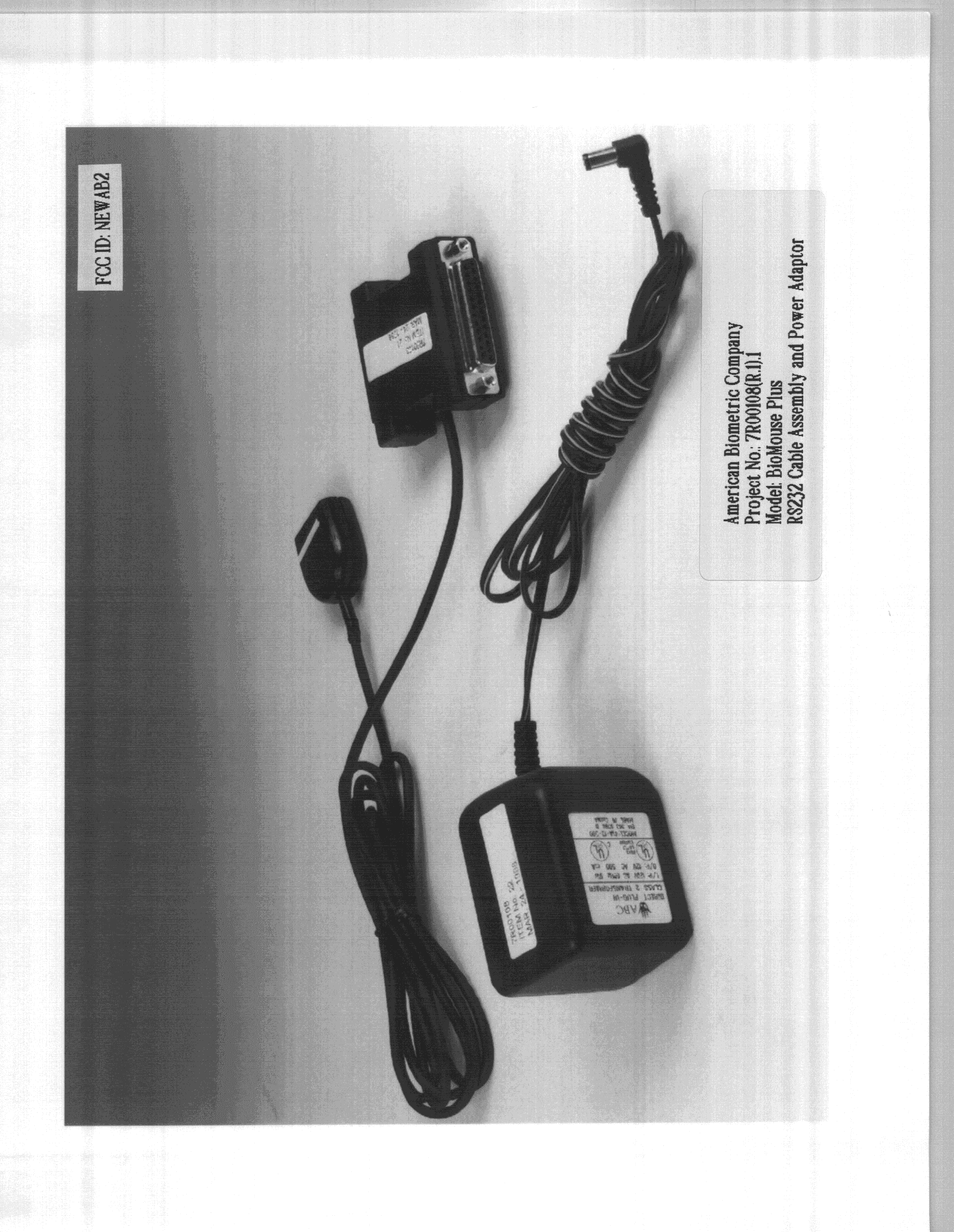 JBP - Part 15 Class B Computing Device Peripheral - FCC ID NEWAB2 - American Biometric Company