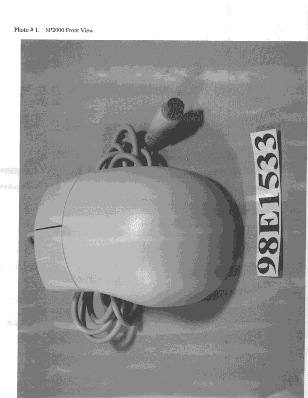 Mouse - FCC ID NFSSP2000 - Spec Research Inc