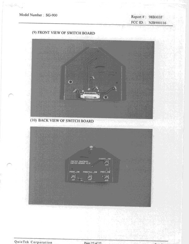 Digital Camera Direct Connect USB Adapter - FCC ID NJB900116 - Pretec Corporation (2)