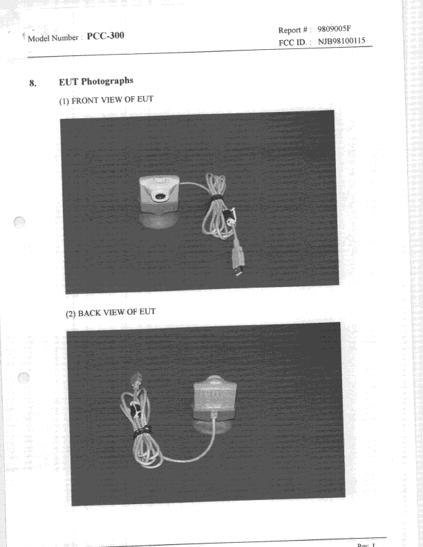 JBP - Part 15 Class B Computing Device Peripheral - FCC ID NJB98100115 - Pretec Corporation