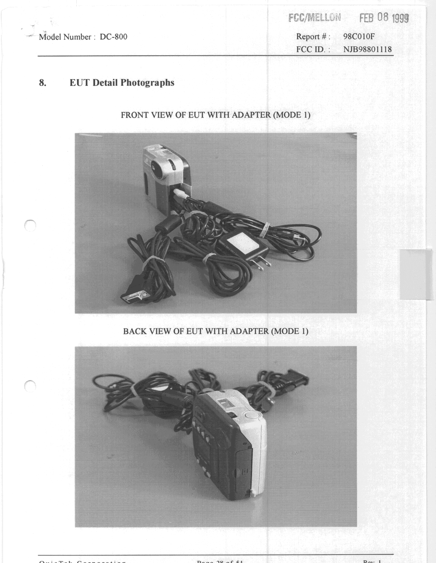 JBP - Part 15 Class B Computing Device Peripheral - FCC ID NJB98801118 - Pretec Corporation (2)