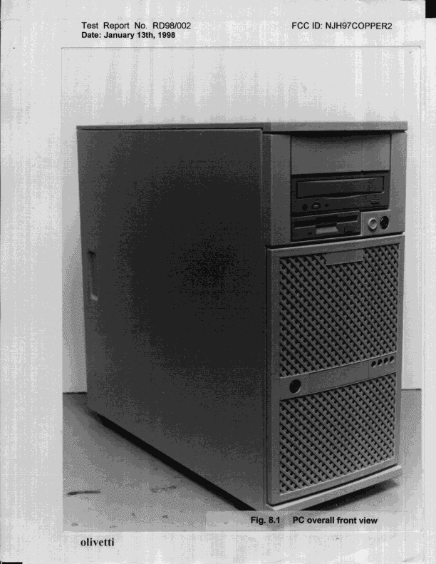 JBC - Part 15 Class B Computing Device/Personal Computer - FCC ID NJH97COPPER2 - OP Computers SpA