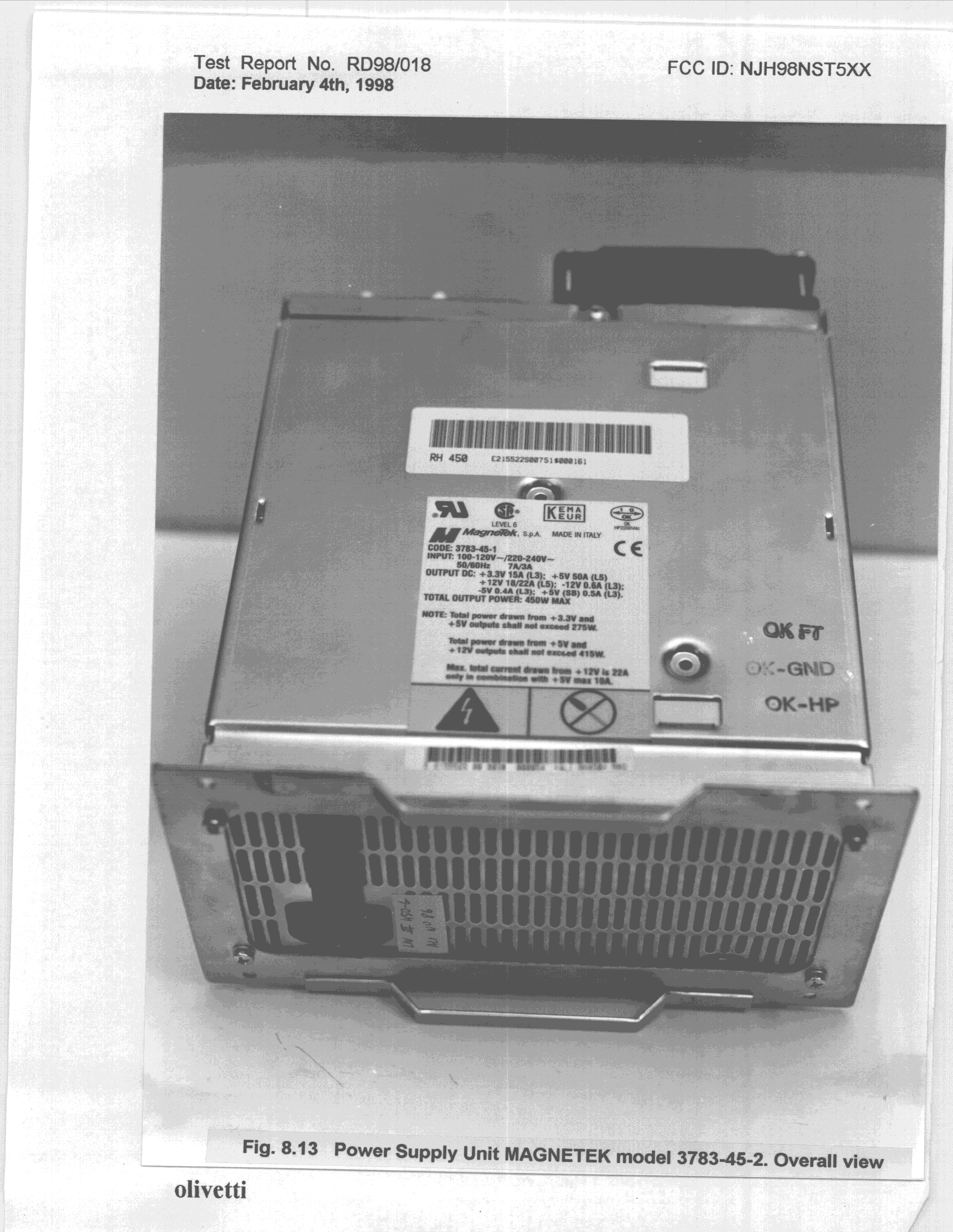 JBC - Part 15 Class B Computing Device/Personal Computer - FCC ID NJH98NST5XX - OP Computers SpA (2)