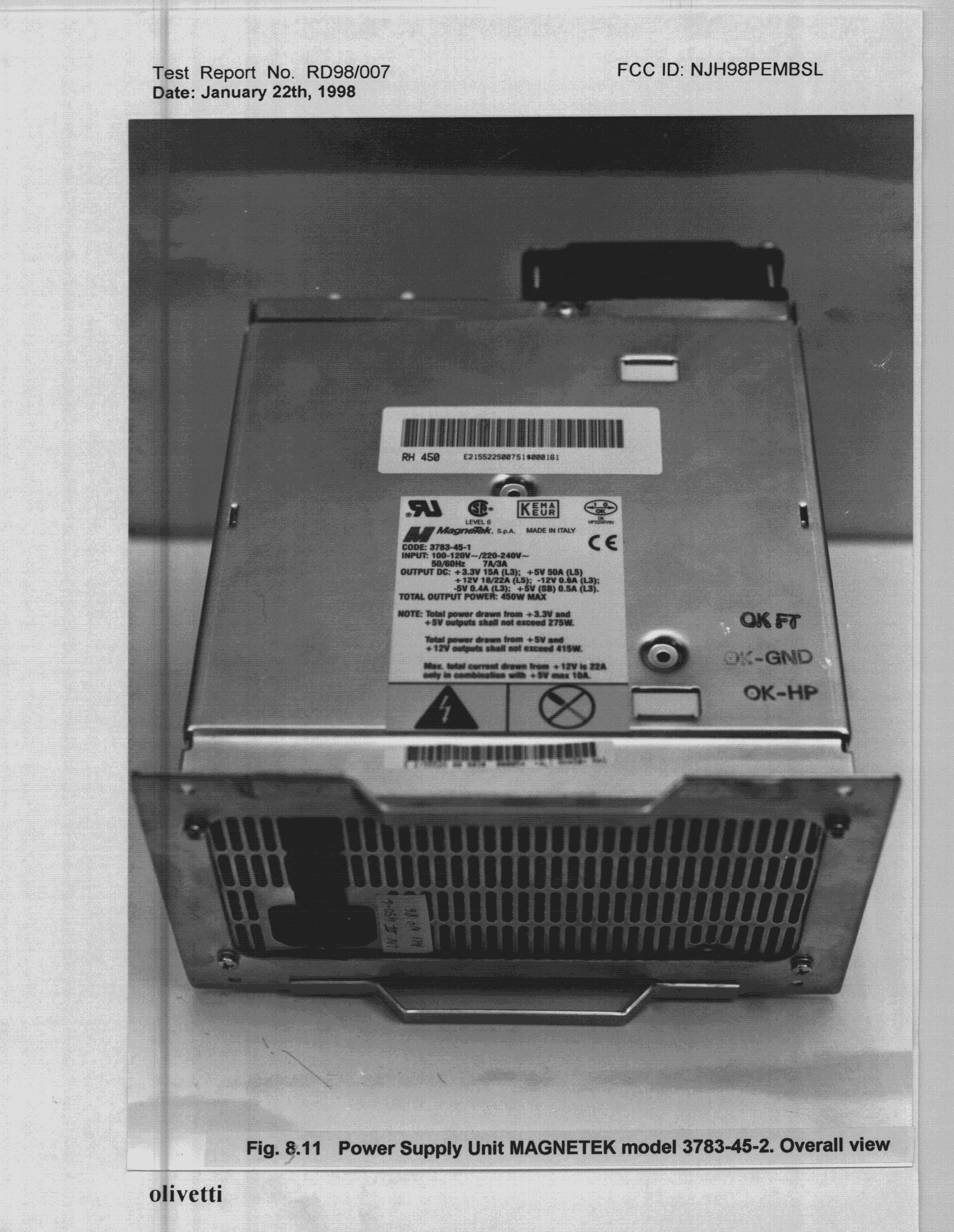 JBP - Part 15 Class B Computing Device Peripheral - FCC ID NJH98PEMBSL - OP Computers SpA (3)