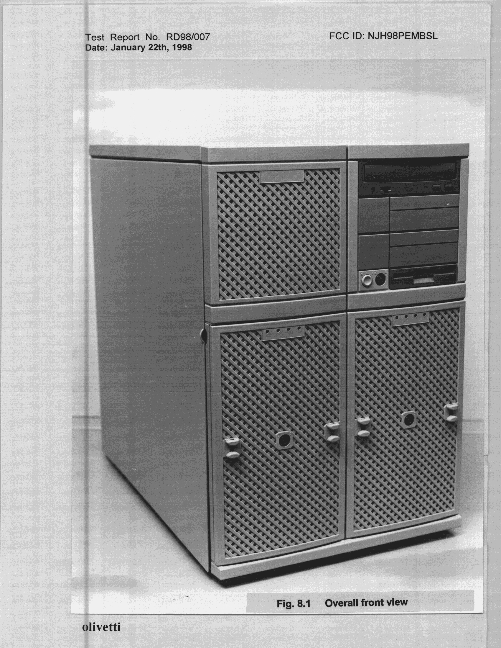 JBP - Part 15 Class B Computing Device Peripheral - FCC ID NJH98PEMBSL - OP Computers SpA