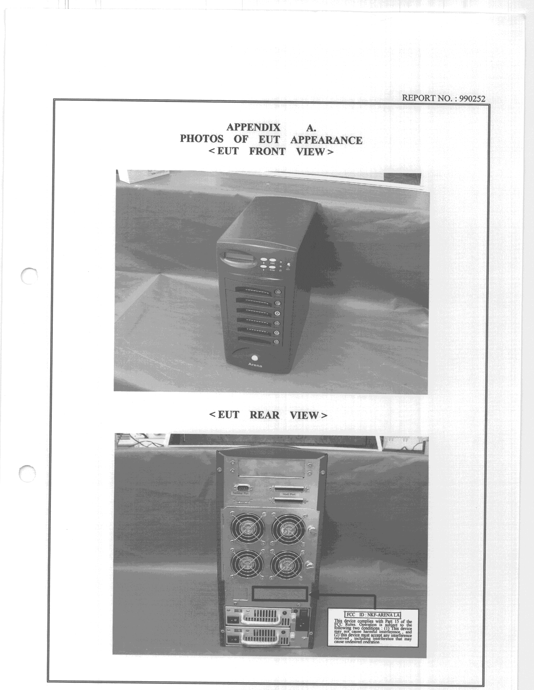 SCSI to IDE Disk Array System - FCC ID NKF-ARENALA - Maxtronic International Co Ltd (5)