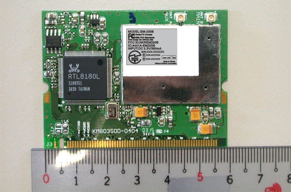 802.11b WLAN miniPCI - FCC ID NKREM200B - Wistron NeWeb Corporation