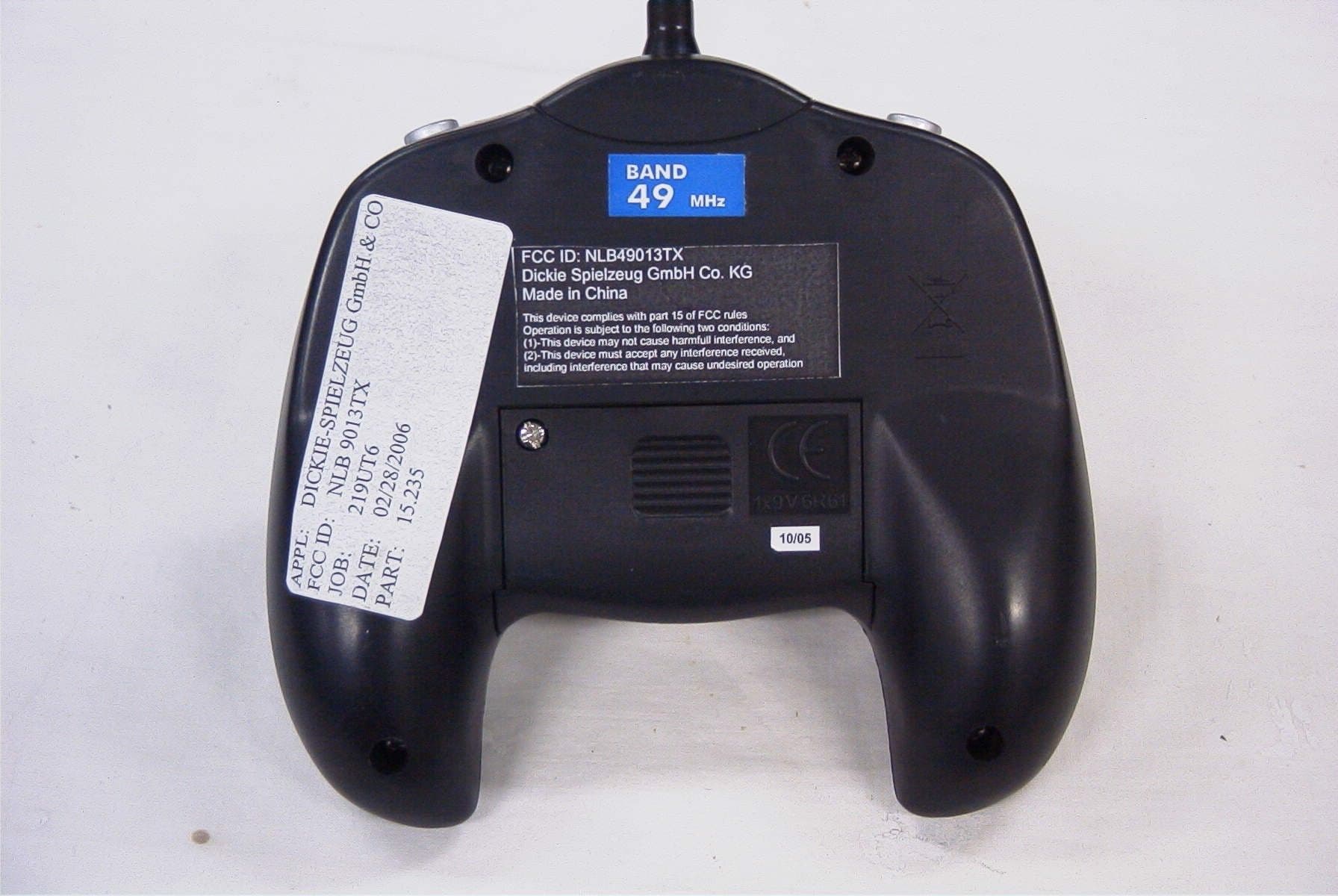 RC TOY-TRANSMITTER - FCC ID NLB49013TX - Dickie Toys Hong Kong Ltd.