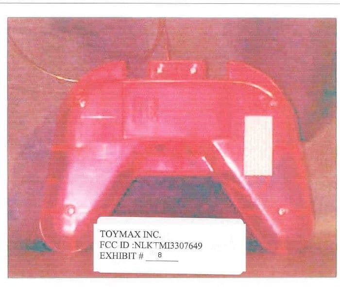 49 MHz Remote Control Transmitter - FCC ID NLKTMI3307649 - Toymax Inc
