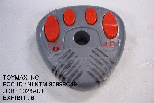 49 MHz Transceiver - TX - FCC ID NLKTMI80888C49 - Toymax Inc