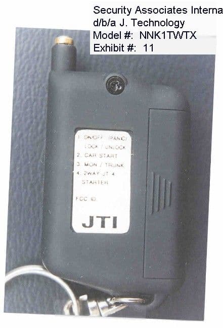 DSC - Part 15 Security/Remote Control Transmitter - FCC ID NNK1TWTX - Security Associates International Inc