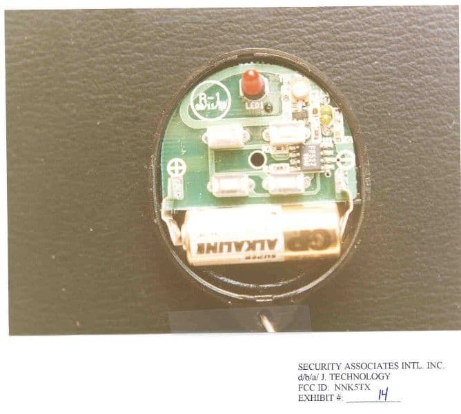Automobile Security Transmitter - FCC ID NNK5TX - Security Associates International Inc