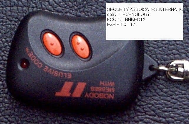 AUTOMOBILE SECURITY TRANSMITTER - FCC ID NNKECTX - Security Associates International Inc