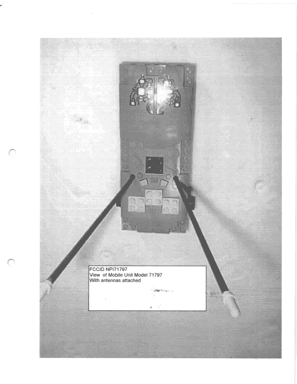 DSR - Part 15 Remote Control/Security Device Transceiver - FCC ID NPI71797 - LEGO Systems Inc