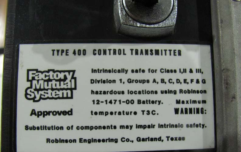 Craneboss Remote Control Transmitter - FCC ID NQHCBNT900TRX - Robinson Engineering Company Inc