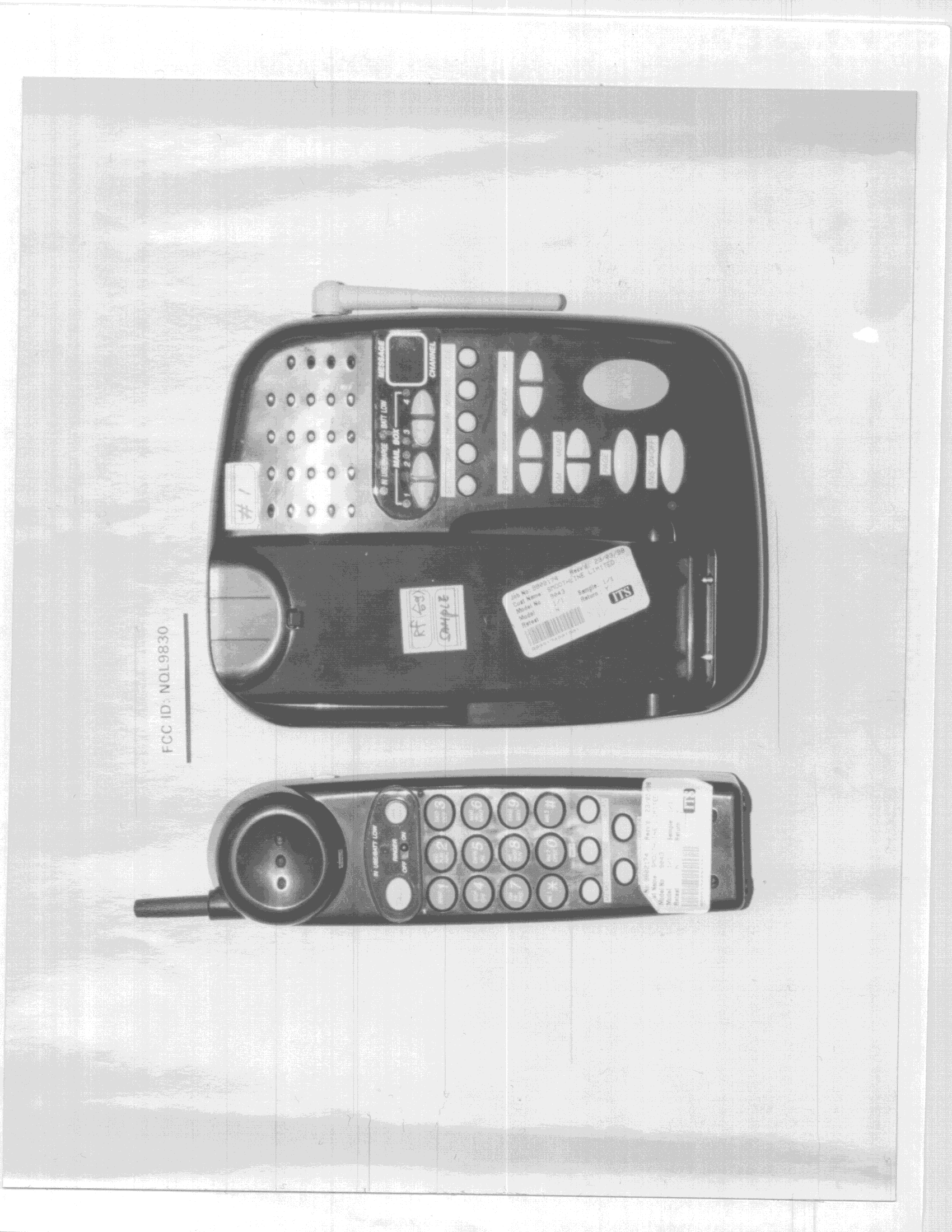 900 MHz Cordless Phone - FCC ID NQL9830 - Greatsino Electronic Limited