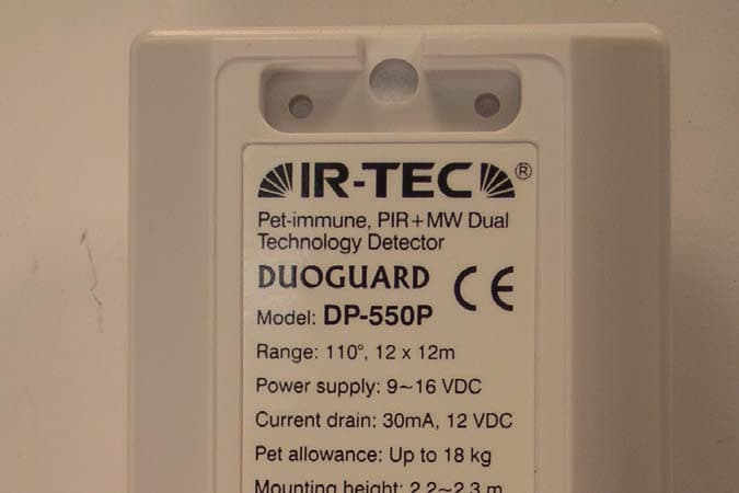 Motion Detector - FCC ID NRIGC171910 - IR-TEC International Ltd.