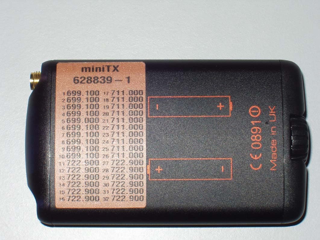 MINITX Wireless Microphone Transmitter - FCC ID NRKMINITX - Audio Limited (2)