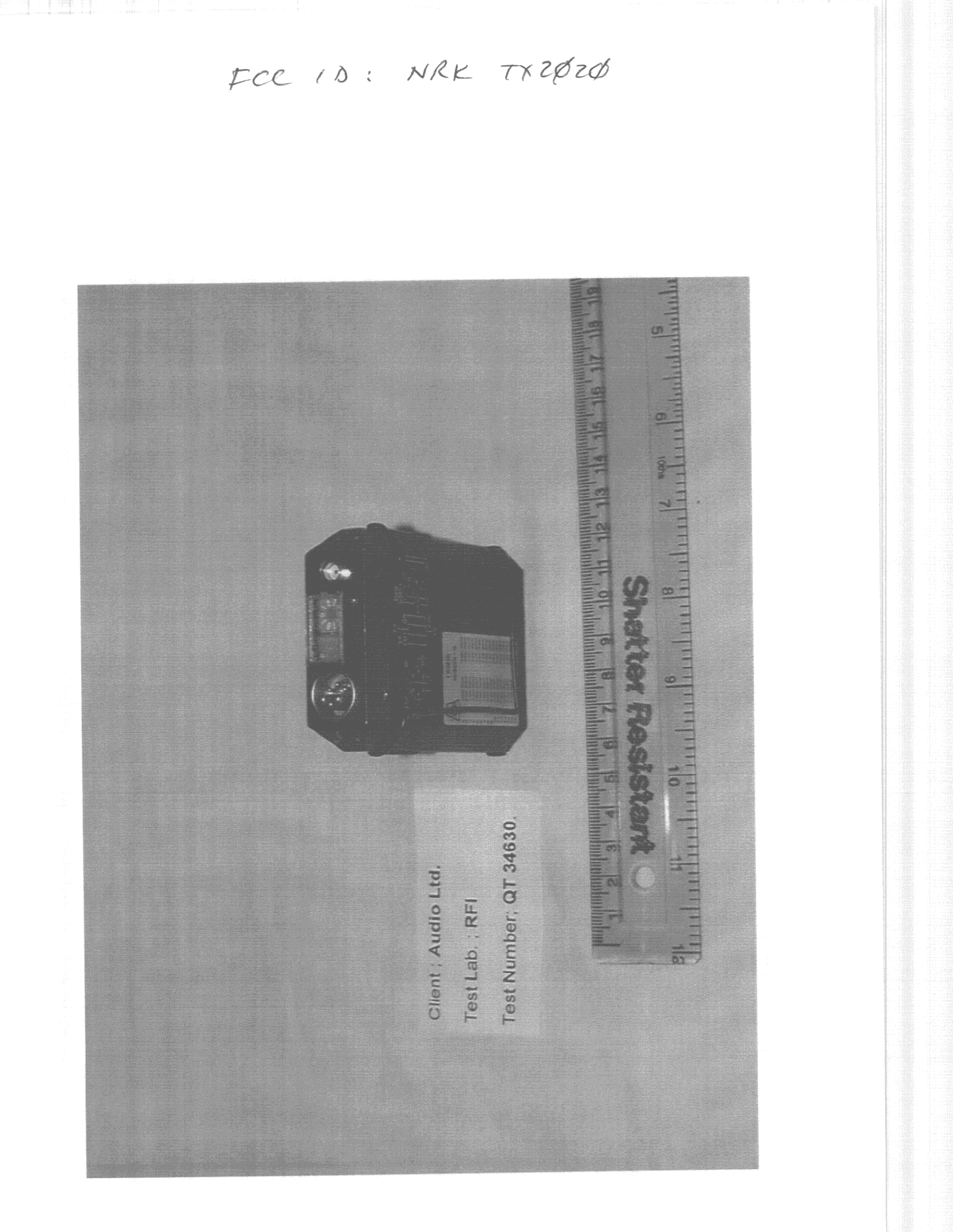 TBT - Licensed Broadcast Transmitter Worn on Body - FCC ID NRKTX2020 - Audio Limited (3)