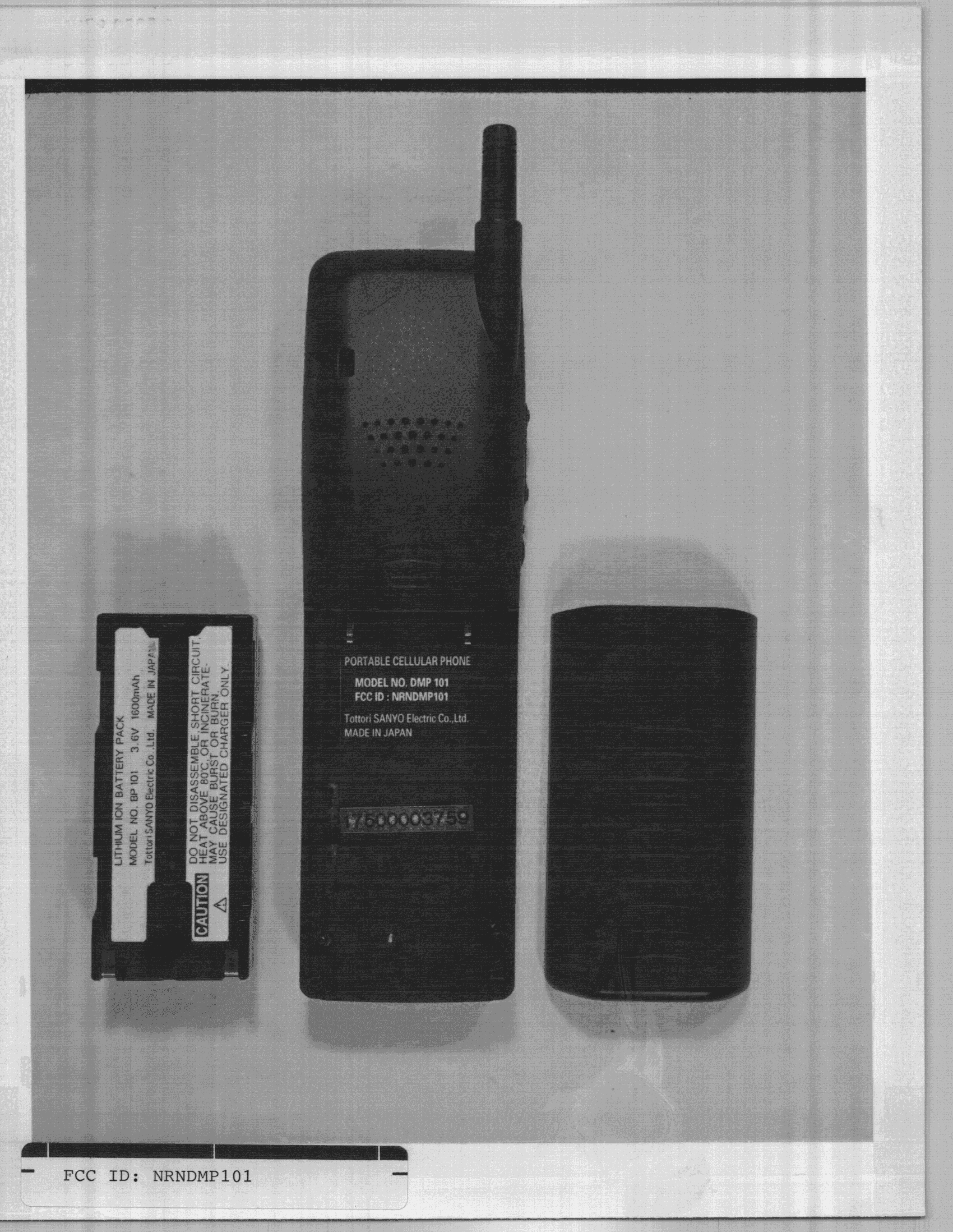 PCE - PCS Licensed Transmitter held to ear - FCC ID NRNDMP101 - SANYO Consumer Electronics Co.,Ltd.