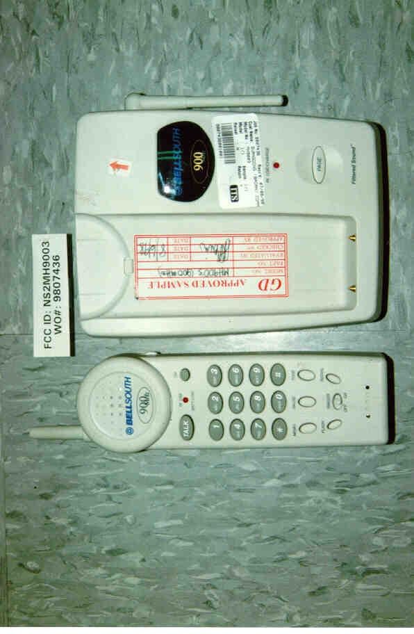 900MHz Analog Modulation Cordless Phone - FCC ID NS2MH9003 - Guangdong (Bao An) Communication Co. Ltd.