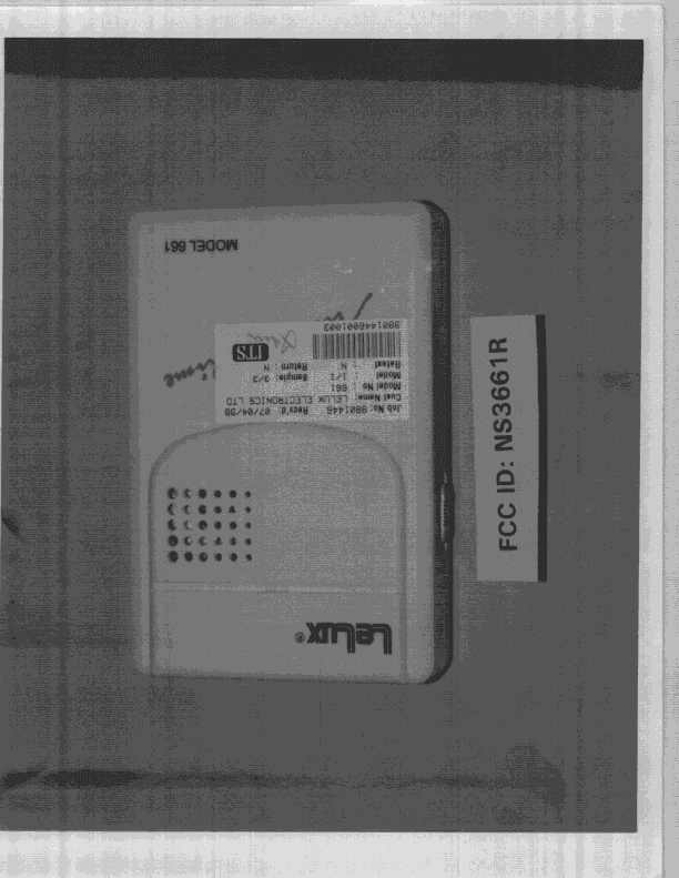 Door Chime Receiver - FCC ID NS3661R - Lelux Electronics Ltd (2)