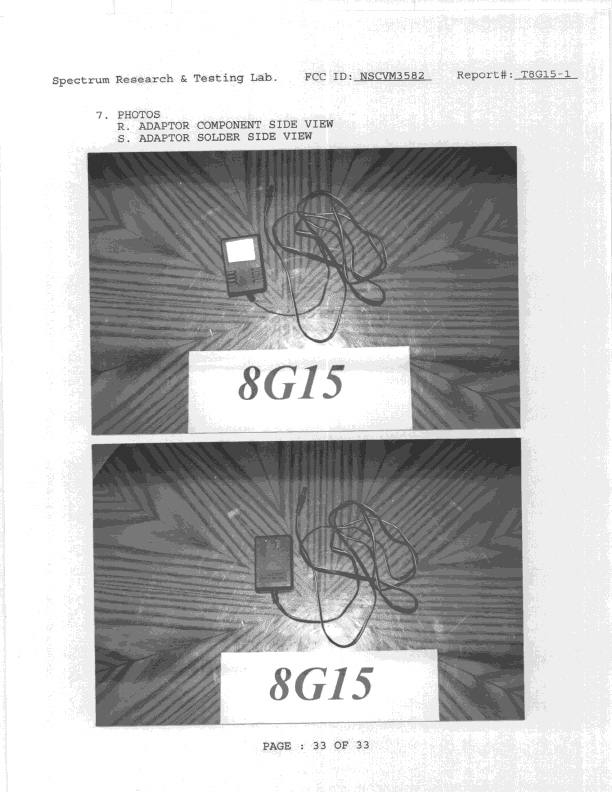 JBP - Part 15 Class B Computing Device Peripheral - FCC ID NSCVM3582 - Teco Image Systems Co Ltd