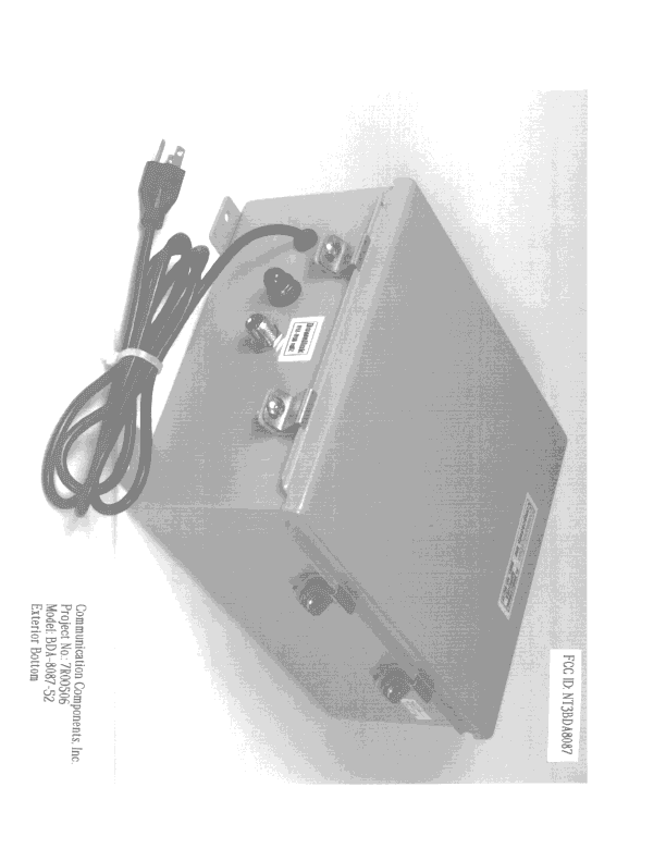 Bi-Directional Amplifier - FCC ID NT3BDA8087 - Communication Components Inc (2)