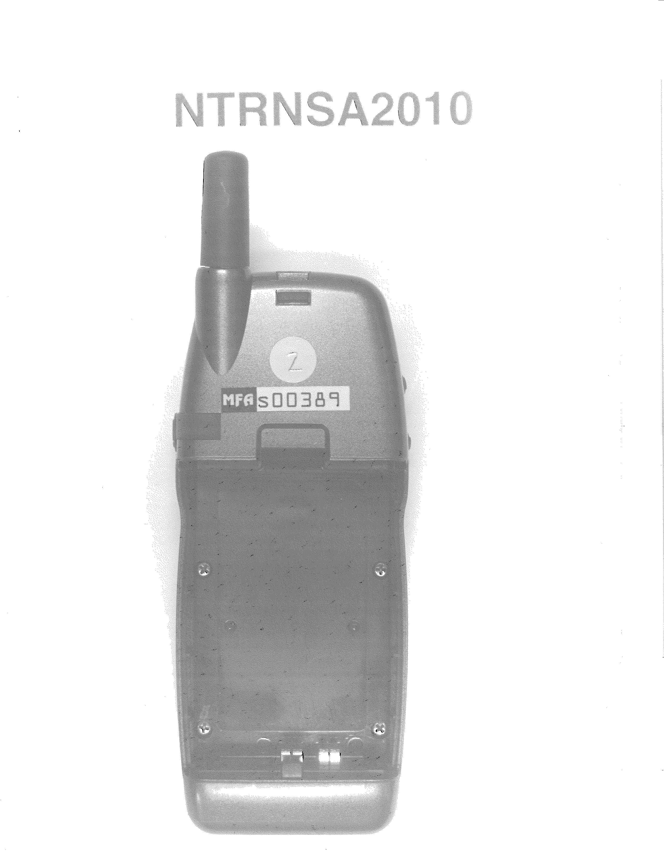 TNE - Licensed Non-Broadcast Transmitter Held to Ear - FCC ID NTRNSA2010 - Niigata Seimitsu Co Ltd