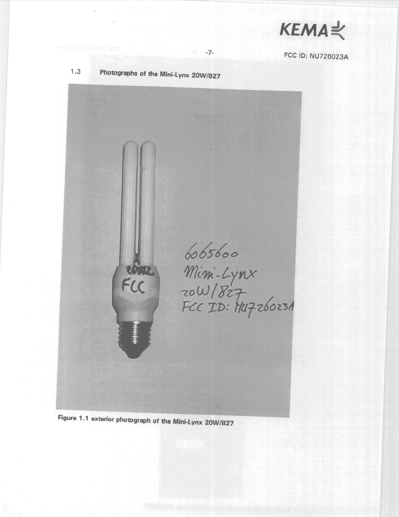 RF Light - FCC ID NU726023A - Sylvania Lighting International Lighting Ltd