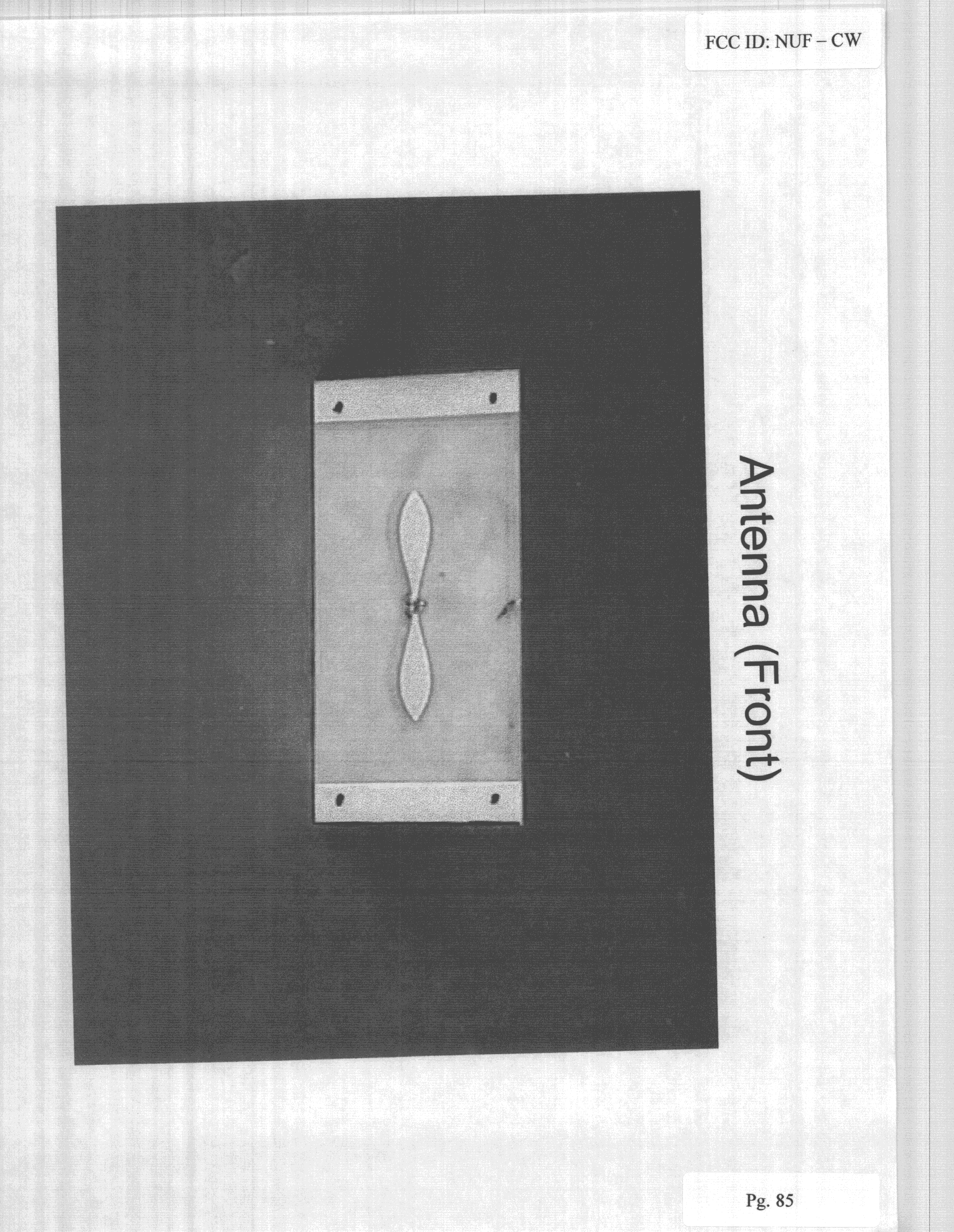 Radar Vision System - FCC ID NUF-CW - Humatics Corporation