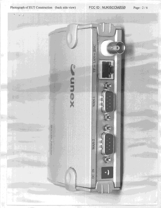 JBP - Part 15 Class B Computing Device Peripheral - FCC ID NUKISCCM020 - Unex Technology Corporation (3)