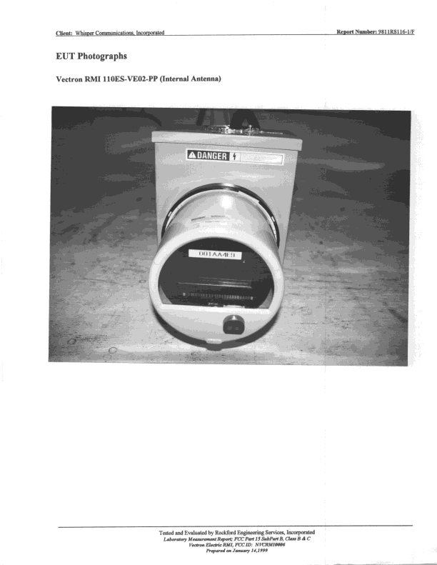 DSS - Part 15 Spread Spectrum Transmitter - FCC ID NVCRMI0006 - Whisper Communications